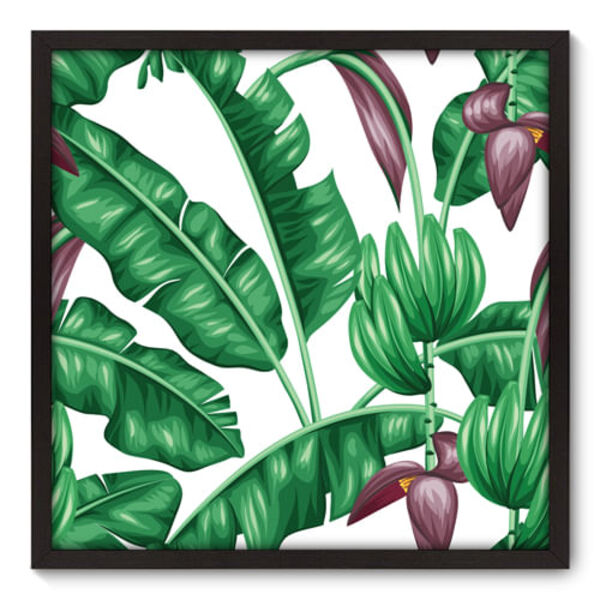 Quadro Decorativo - Folhas - 70cm X 70cm - 092qnddp