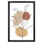 Quadro Decorativo Folhas Colorido com Vidro 90x60cm Tropical