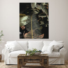 Quadro Decorativo Folhas E Flores Afiado - 150x100 Cm