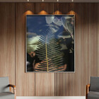 Quadro Decorativo Folhas E Flores Afiado Com Moldura E Vidro