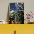 Quadro Decorativo Folhas E Flores Afiado Com Moldura E Vidro