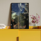 Quadro Decorativo Folhas E Flores Afiado Com Moldura E Vidro