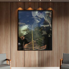 Quadro Decorativo Folhas E Flores Afiado Com Moldura E Vidro