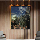 Quadro Decorativo Folhas E Flores Afiado Com Moldura E Vidro