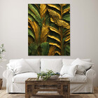 Quadro Decorativo Folhas E Flores Banana Leaves - 200x120 Cm
