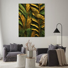 Quadro Decorativo Folhas E Flores Banana Leaves - 200x120 Cm