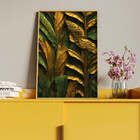 Quadro Decorativo Folhas E Flores Banana Leaves Com Moldura D