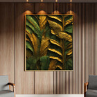 Quadro Decorativo Folhas E Flores Banana Leaves Com Moldura D