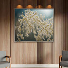 Quadro Decorativo Folhas E Flores Delicadeza Botânica Com Mol