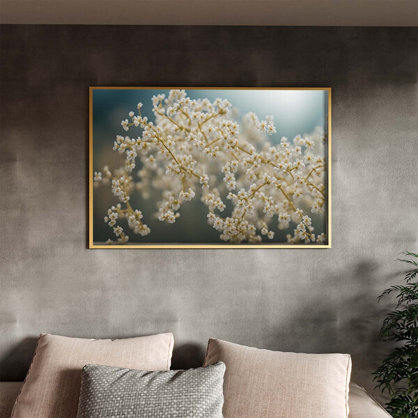 Quadro Decorativo Folhas E Flores Delicadeza Botânica Com Mol