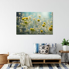 Quadro Decorativo Folhas E Flores Elegância Floral - 180x100