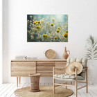 Quadro Decorativo Folhas E Flores Elegância Floral - 180x100