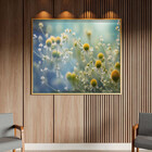 Quadro Decorativo Folhas E Flores Elegância Floral Com Moldur