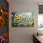 Quadro Decorativo Folhas E Flores Elegância Floral Com Moldur