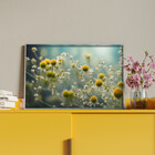 Quadro Decorativo Folhas E Flores Elegância Floral Com Moldur