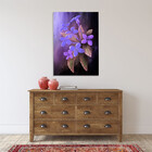 Quadro Decorativo Folhas E Flores Flor Em Tons Lilás - 90x60