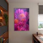 Quadro Decorativo Folhas E Flores Florescência Radiante Com M