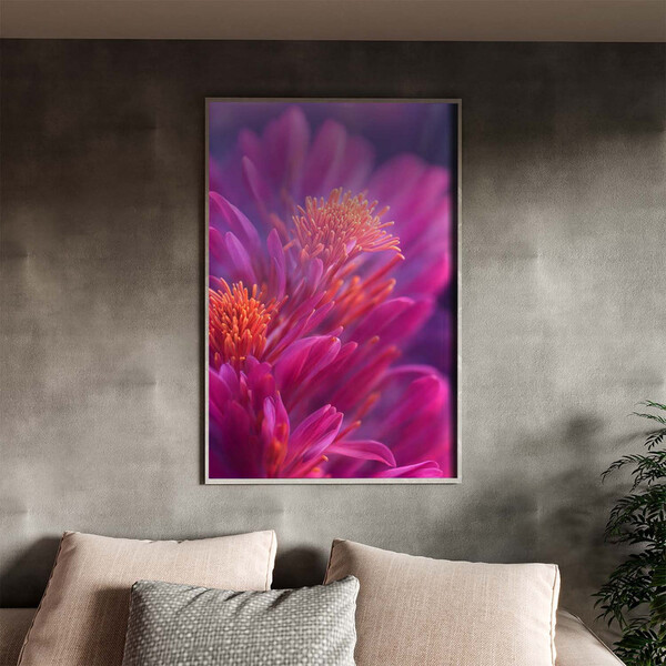 Quadro Decorativo Folhas E Flores Florescência Radiante Com M