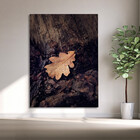 Quadro Decorativo Folhas E Flores Folha Sobre Tronco - 180x13