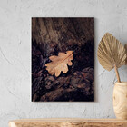 Quadro Decorativo Folhas E Flores Folha Sobre Tronco - 180x13