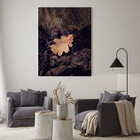 Quadro Decorativo Folhas E Flores Folha Sobre Tronco - 200x10