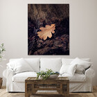 Quadro Decorativo Folhas E Flores Folha Sobre Tronco - 200x10