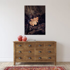 Quadro Decorativo Folhas E Flores Folha Sobre Tronco - 200x10