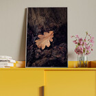 Quadro Decorativo Folhas E Flores Folha Sobre Tronco Com Mold