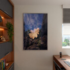 Quadro Decorativo Folhas E Flores Folha Sobre Tronco Com Mold