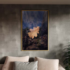 Quadro Decorativo Folhas E Flores Folha Sobre Tronco Com Mold