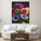 Quadro Decorativo Folhas E Flores Riqueza Botânica - 200x120