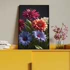 Quadro Decorativo Folhas E Flores Riqueza Botânica Com Moldur
