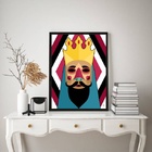 Quadro Decorativo Folia De Reis- Rei mago 24x18cm - Com Vidro