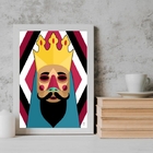 Quadro Decorativo Folia De Reis- Rei mago 33x24cm - Com Vidro