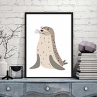 Quadro Decorativo Foquinha 45x34cm - Com Vidro Moldura Branca