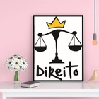 Quadro Decorativo Formatura Direito 24x18cm - Com Vidro Moldu