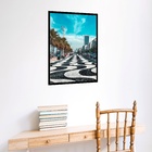 Quadro Decorativo Foto Calçada Copacabana  - 70x50cm Moldura