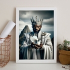 Quadro Decorativo Foto Oxalá 45x34cm - Com Vidro Moldura:made