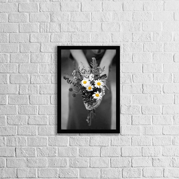 Quadro Decorativo Fotografia Bouquet De Margaridas 45x34cm A3