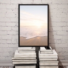 Quadro Decorativo Fotografia Branca E Bege Praia 24x18cm - Co