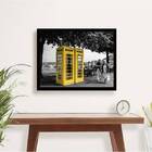 Quadro Decorativo Fotografia Cabine Amarela 45x34cm A3 (45 X