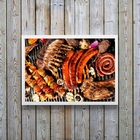 Quadro Decorativo Fotografia Carnes Churrasco 45x34cm Moldura