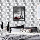 Quadro Decorativo Fotografia Carro Vermelho Torre Eiffel 45x3