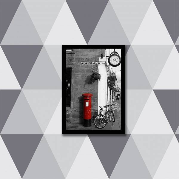 Quadro Decorativo Fotografia Correio Vermelho 45x34cm A3 (45