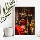 Quadro Decorativo Fotografia Exu 24x18cm - Com Vidro Moldura: