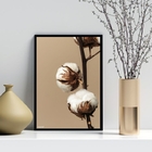 Quadro Decorativo Fotografia Flor De Algodão 33x24cm Moldura: