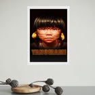 Quadro Decorativo Fotografia Índio Yanomami 33x24cm - Com Vid