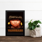 Quadro Decorativo Fotografia Índio Yanomami 33x24cm - Com Vid