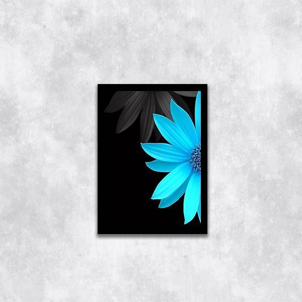 Quadro Decorativo Fotografia Meia Flor Azul 45x34cm A3 (45 X
