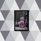 Quadro Decorativo Fotografia Ônibus Rosa 45x34cm A3 (45 X 34)
